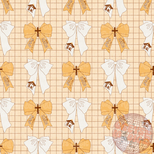 Jesus Is The Reason For The Season Bows Seamless File