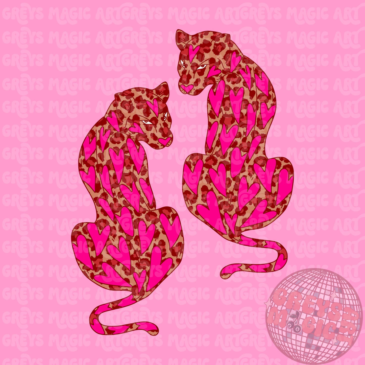 Double Vday Cheetahs PNG