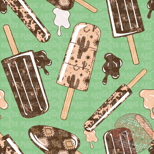 Cowboy Popsicles Seamless File
