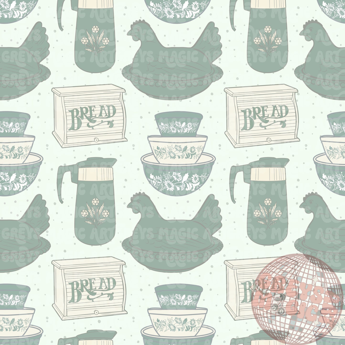 Sage Green Vintage Thrifting Seamless File