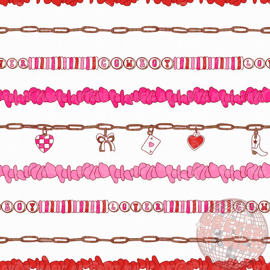 White Cowboy Lover Bracelet Seamless File
