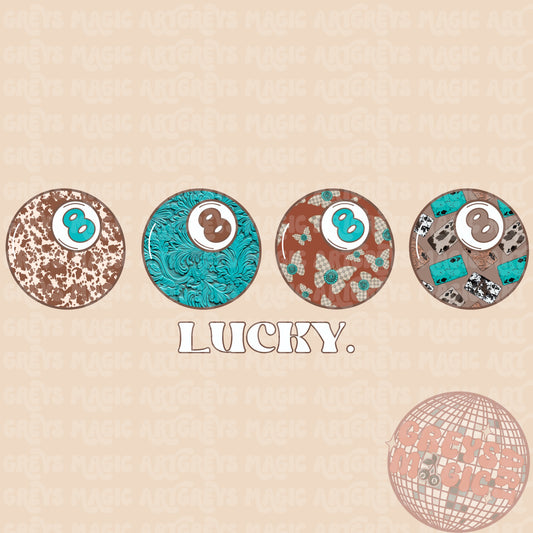 Lucky Western 8Balls PNG