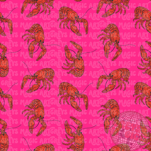 Pink Crawfish Seamless File