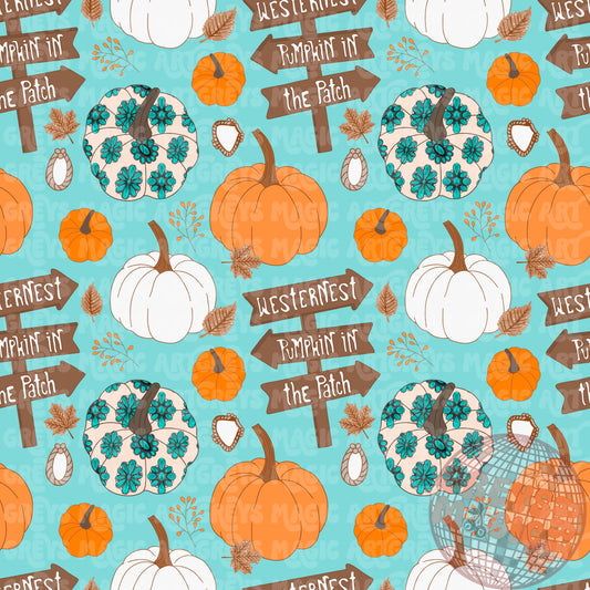 Westernest Pumpkin In The Patch Seamless File
