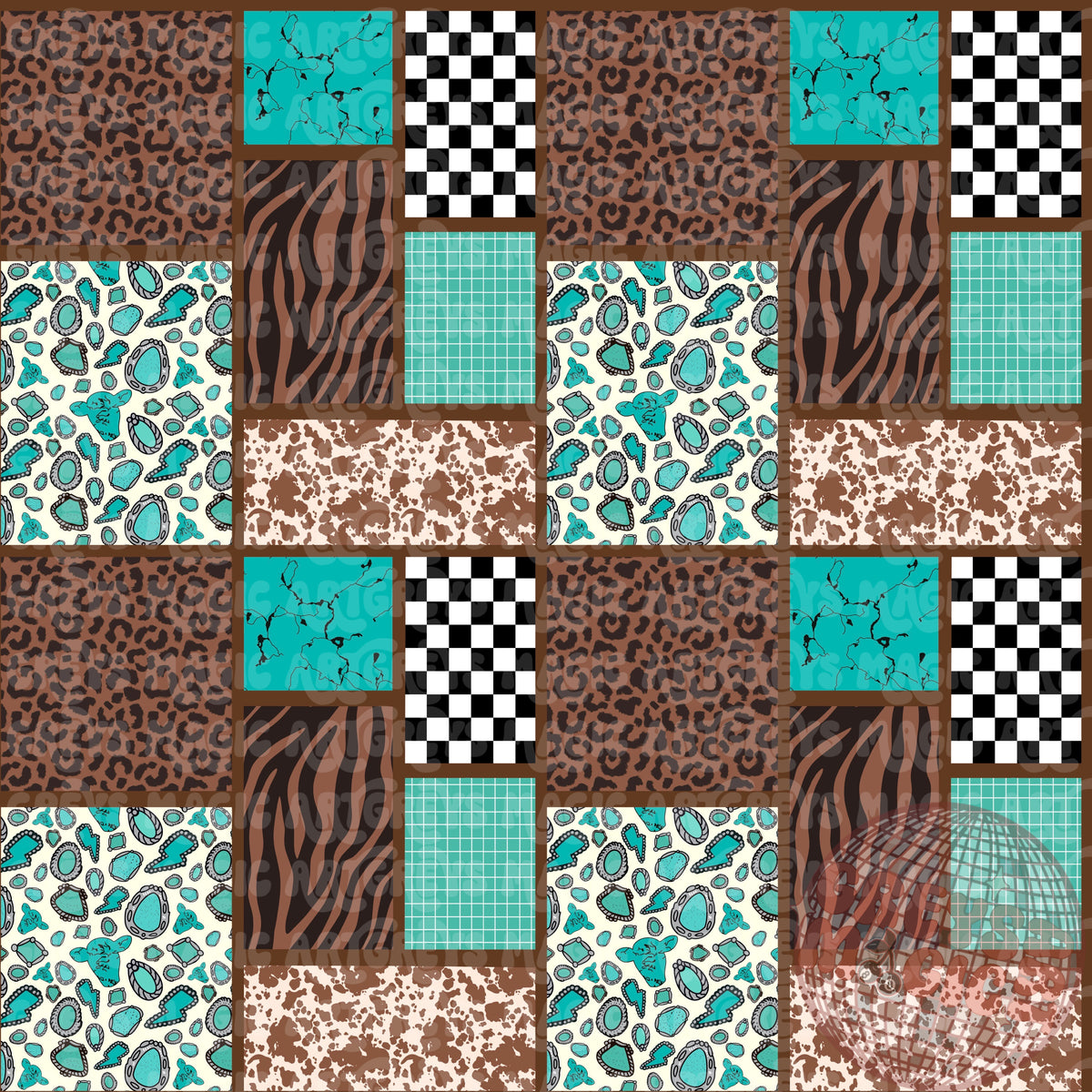 Wild West Collage Seamless File