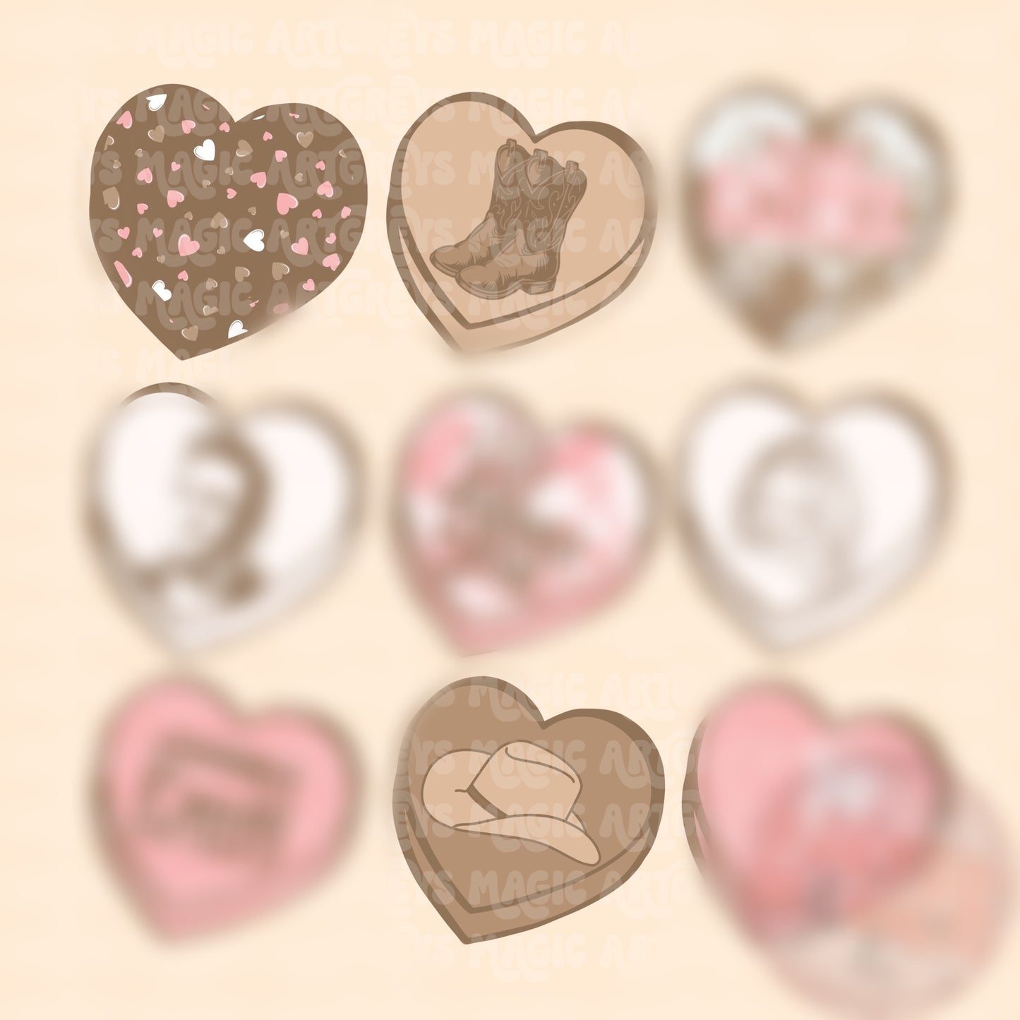 Love Like J&J Vday Hearts PNG