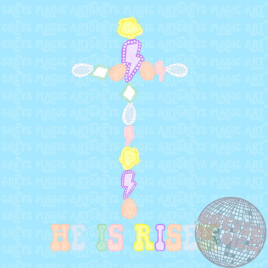 He Is Risen Pastel Concho PNG