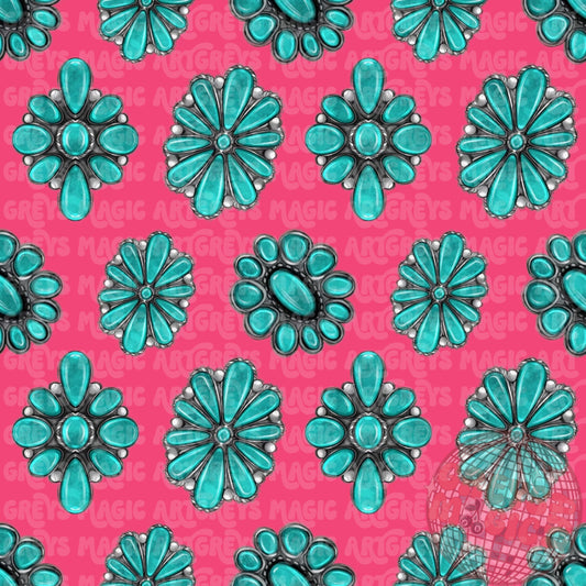 Pink/Teal Concho Seamless File