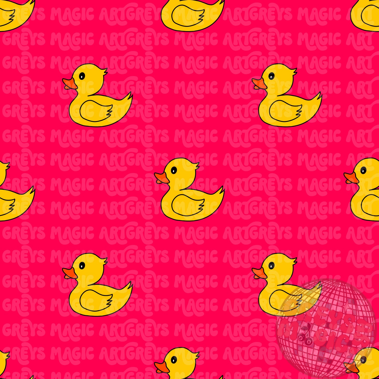 Hot Pink Rubber Duck Seamless File