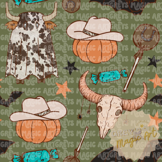 Howdy Pumpkin Seamless File