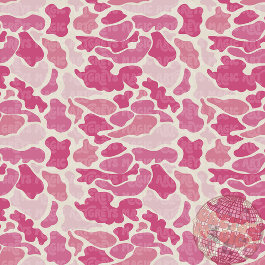 Pink Vintage Camo Christmas Coord Seamless File