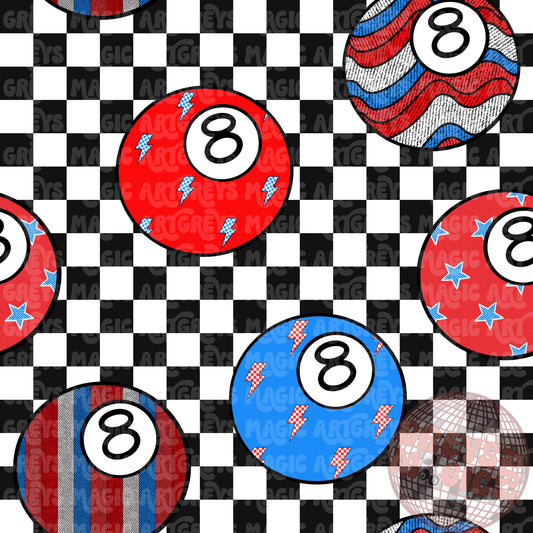 Checkered Dude 8ball Seamless File