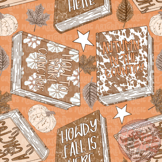 Western Fall Books Seamless File