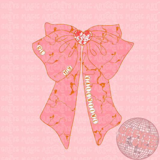 Be My Valentine Bow PNG