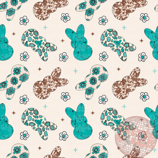 Western Girl Bunnies Seamless File
