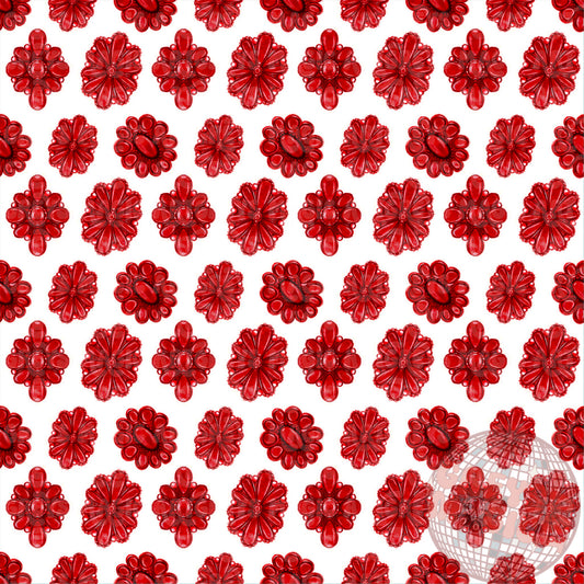 Red And White Conchos Seamless File