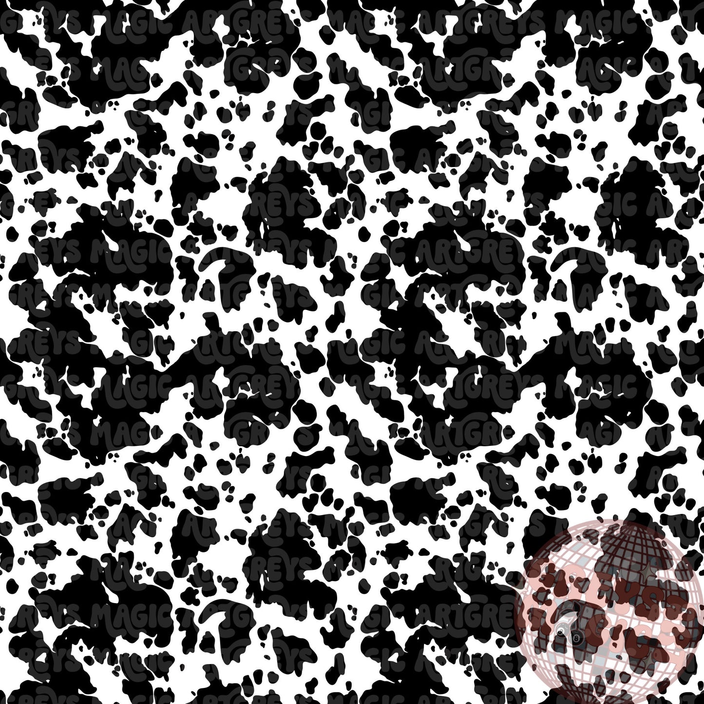 Black & White Cow Seamless File