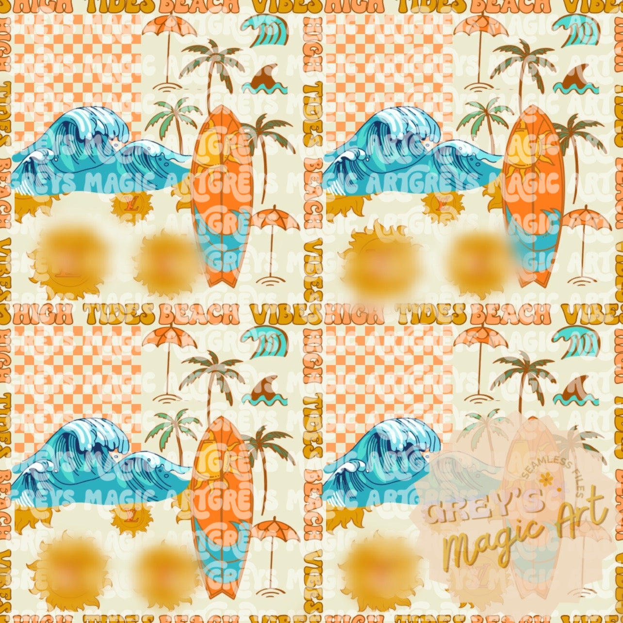 Boujee Beach Vibes & High Tides Seamless File