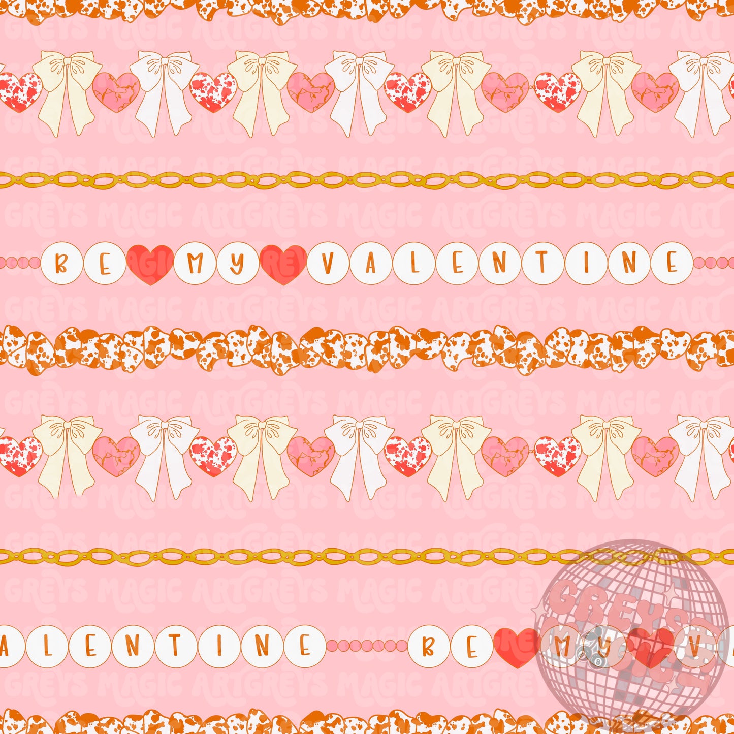 Be My Valentine Bracelets Seamless File