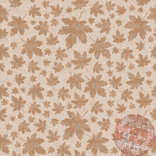 Neutral Fall Leaves Seamless File