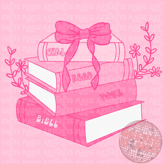 Girl Read Your Bible PNG
