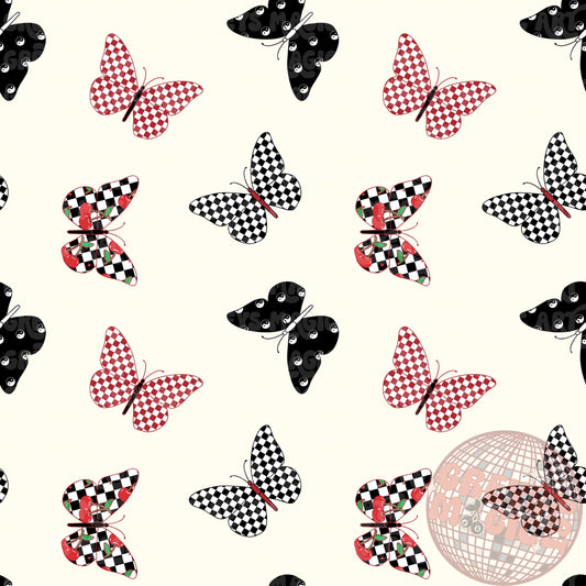 Retro Butterflies Seamless File