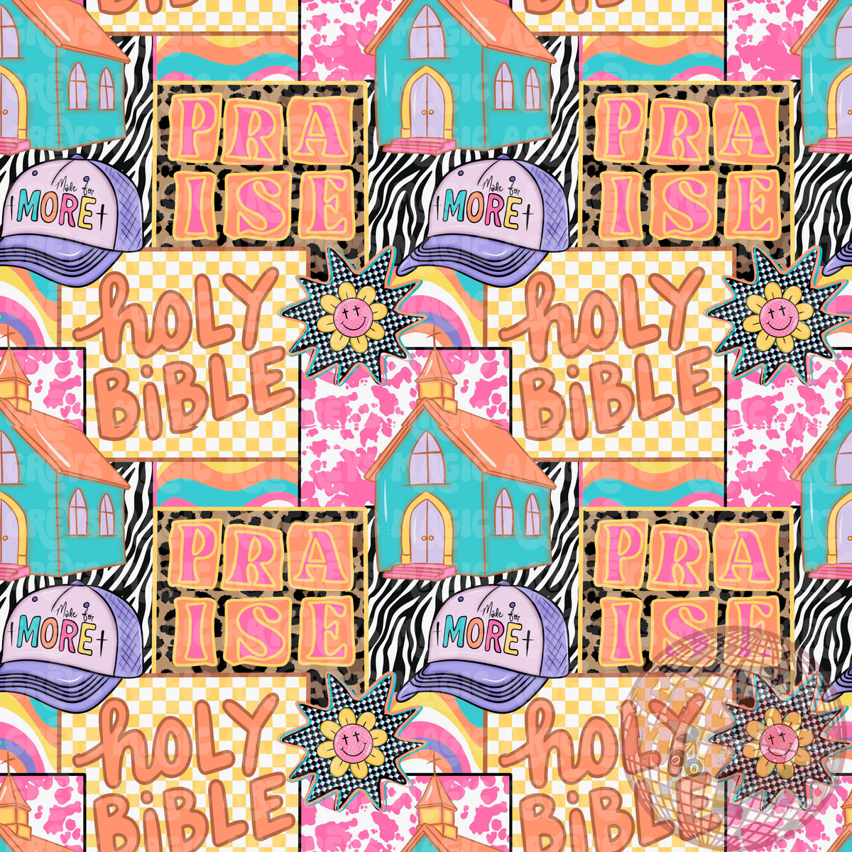 Praise Holy Bible Patchwork Seamless File
