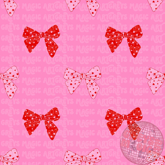 Pink Vday Bows Seamless File