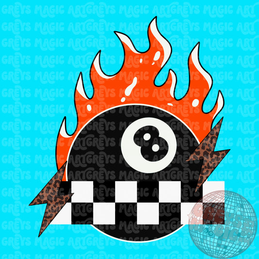 Trending Flame 8ball PNG