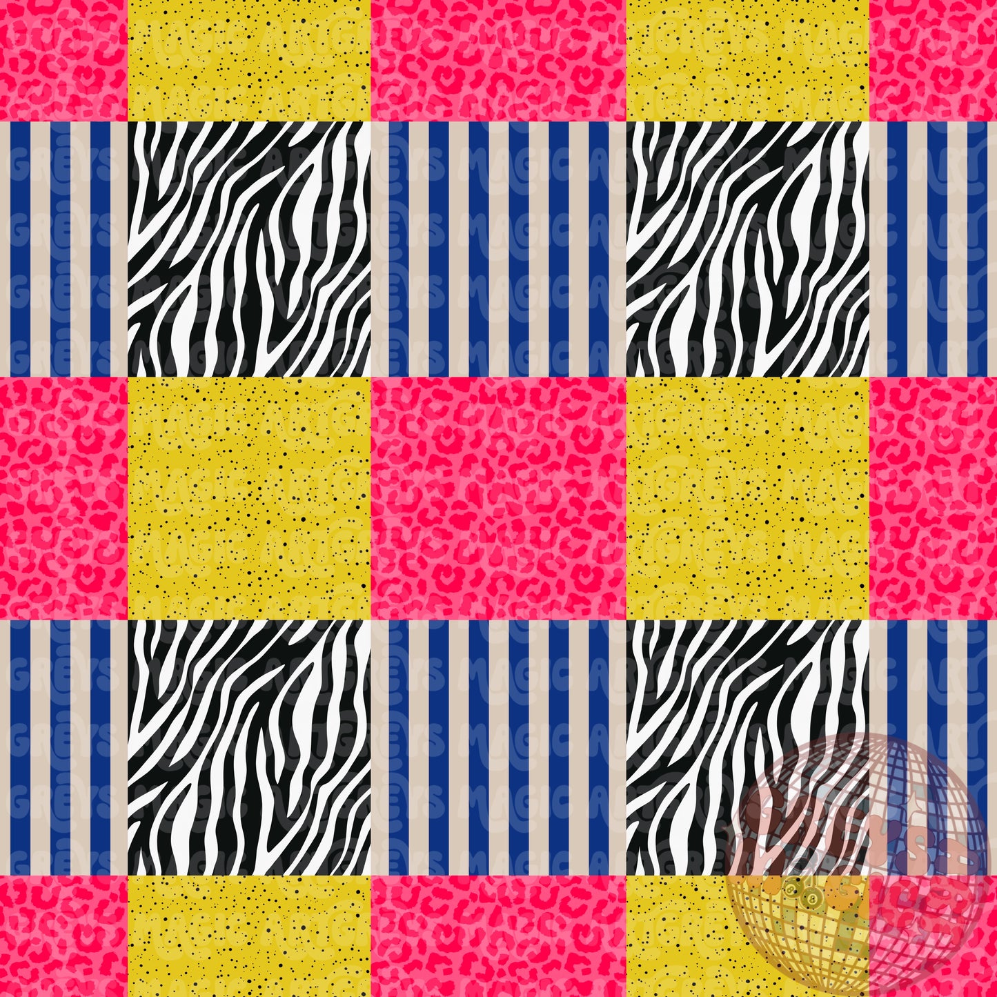 Animal Striped Patches Seamless File