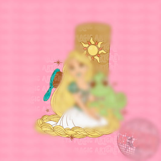 Long Hair Princess PNG