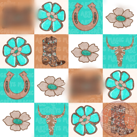 Western Harley Checkered Seamless File