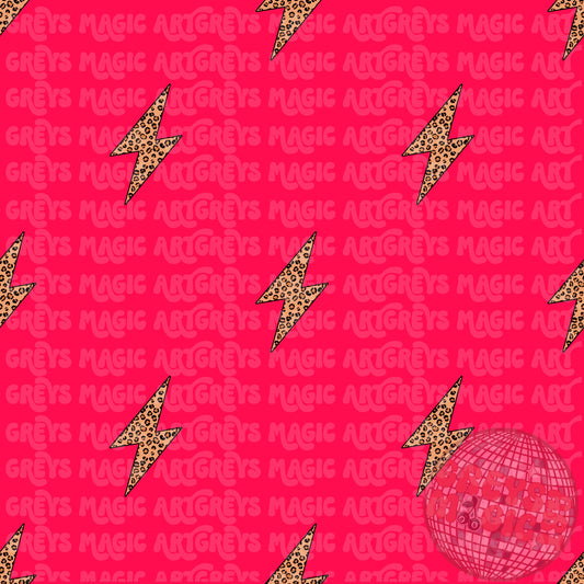 Hot Pink Cheetah Lightening Bolt Seamless File