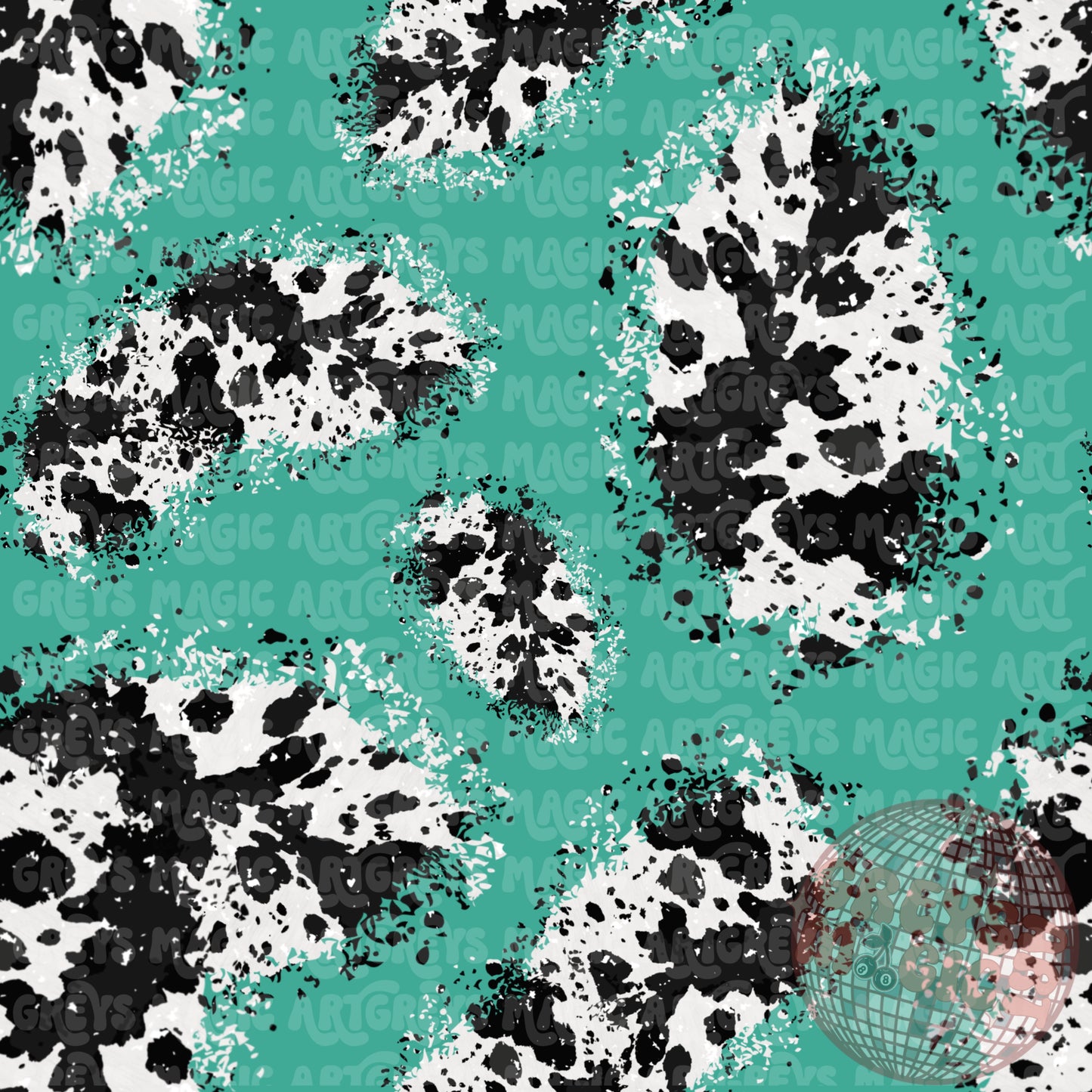 Teal Cowhide Seamless File
