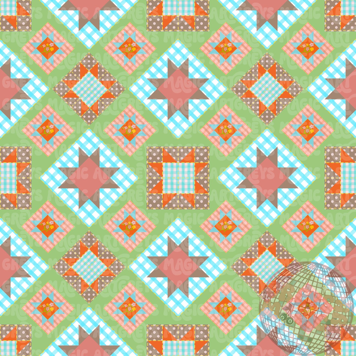 Muted Granny Diamond Quilt Seamless File