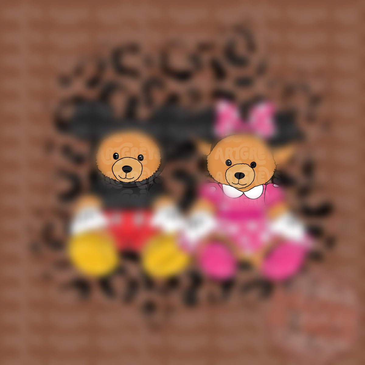 Cheetah Mouse & Friend Bear PNG