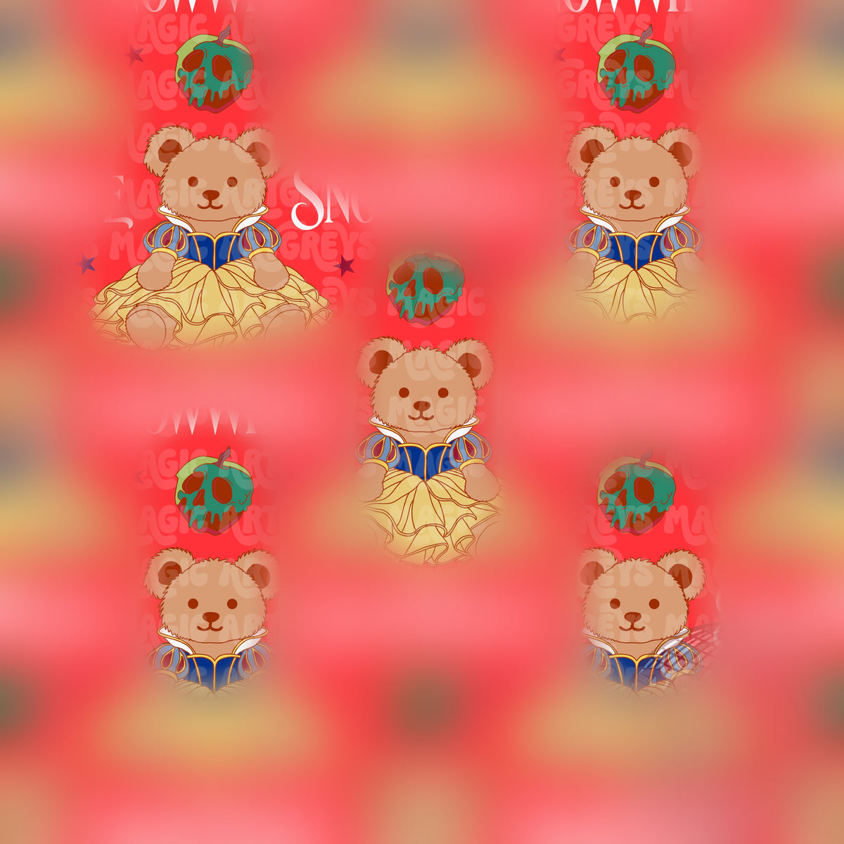 Snow White Bear Seamless File