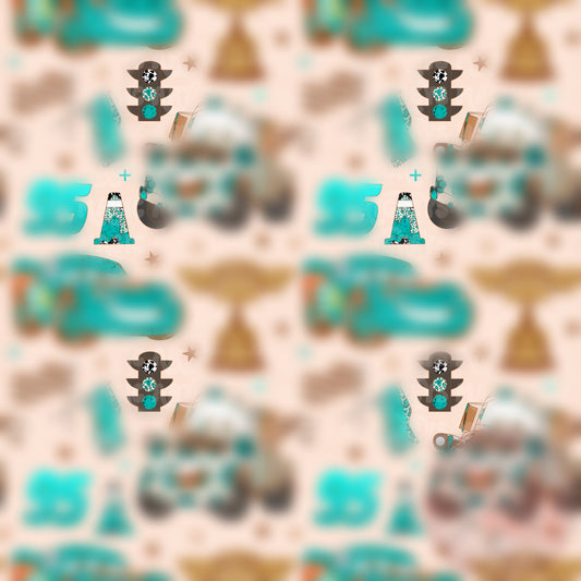 Girl Western Cars Seamless File