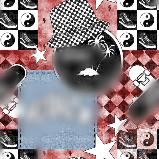 Skater PatchWork Seamless File