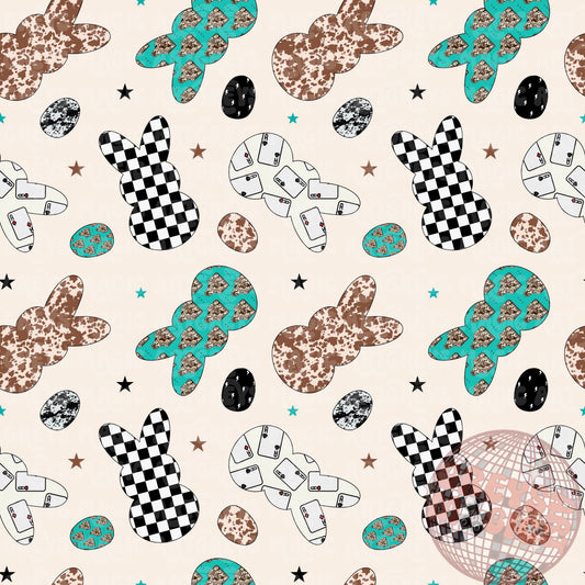 Western Boy Bunnies Seamless File