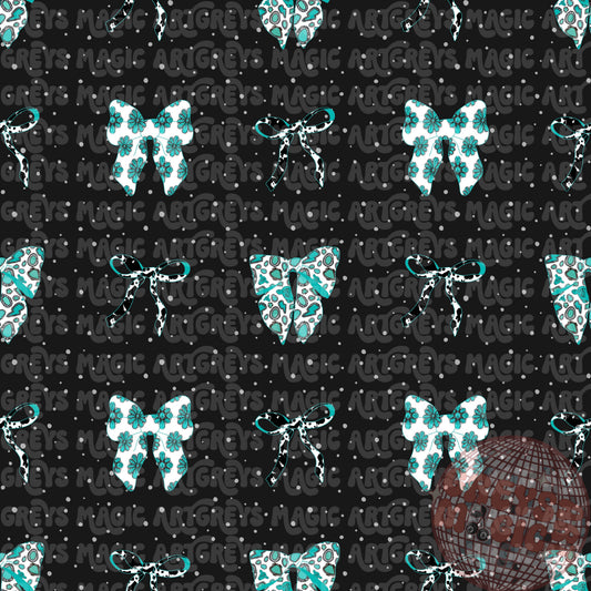 Turquoise Western Bows Seamless File