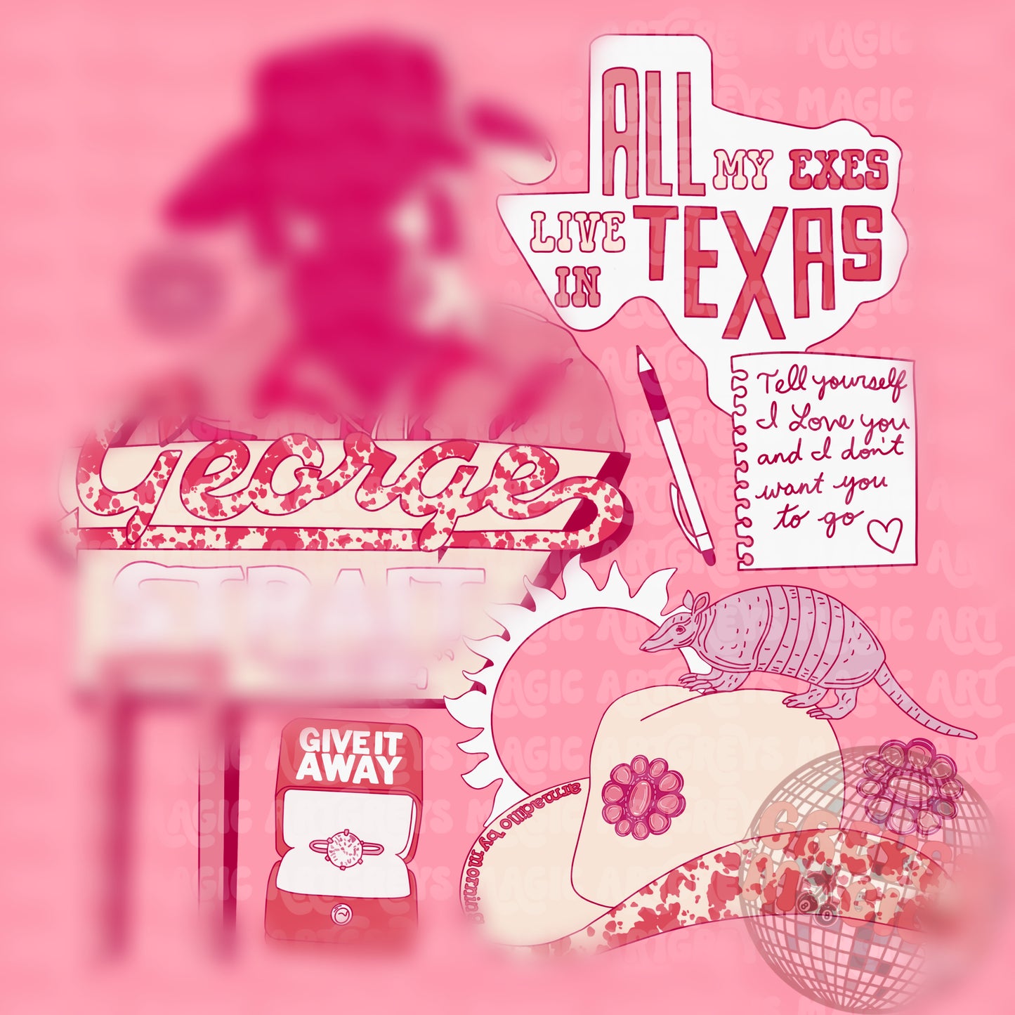 Pink King Of Country PNG