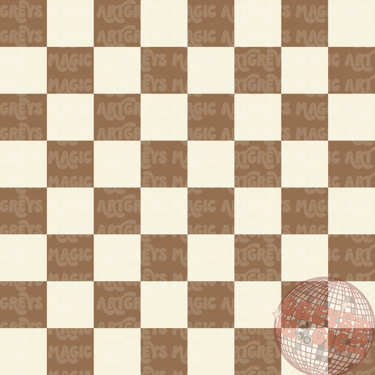 Gingy Neutral Checkered Coord Seamless File