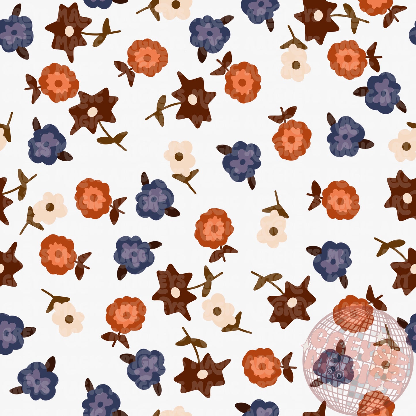 White Floral Seamless File