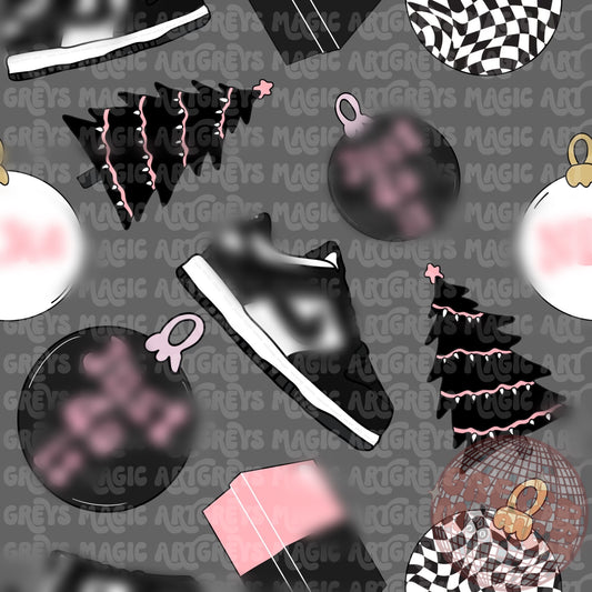 Grey Christmas Shoes Seamless File