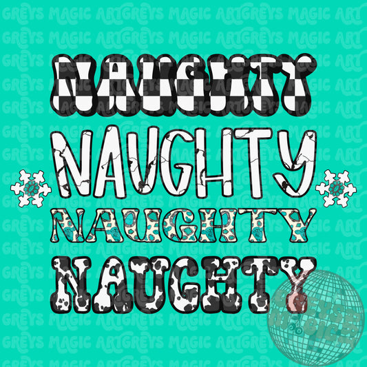 Christmas Naughty Western PNG