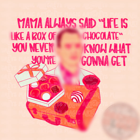 Pink Life Is Like A Box Of Chocolates PNG