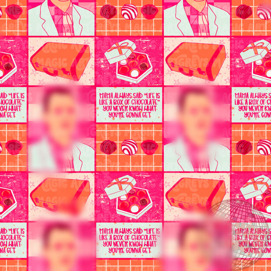 Pink Box Of Chocolates Patchwork Seamless File