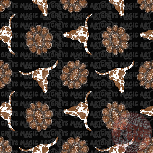 Conchos & Long Horns Seamless File
