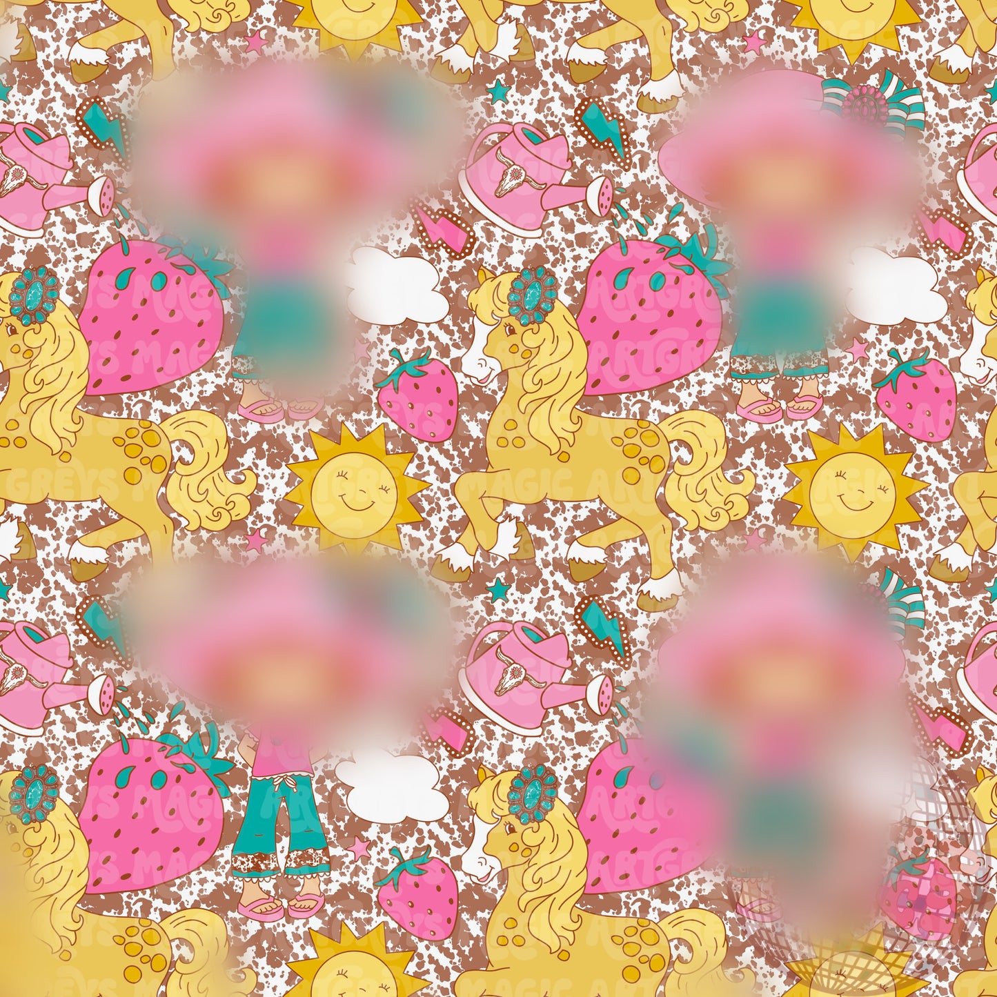 Western Strawberry Shortcake Seamless File